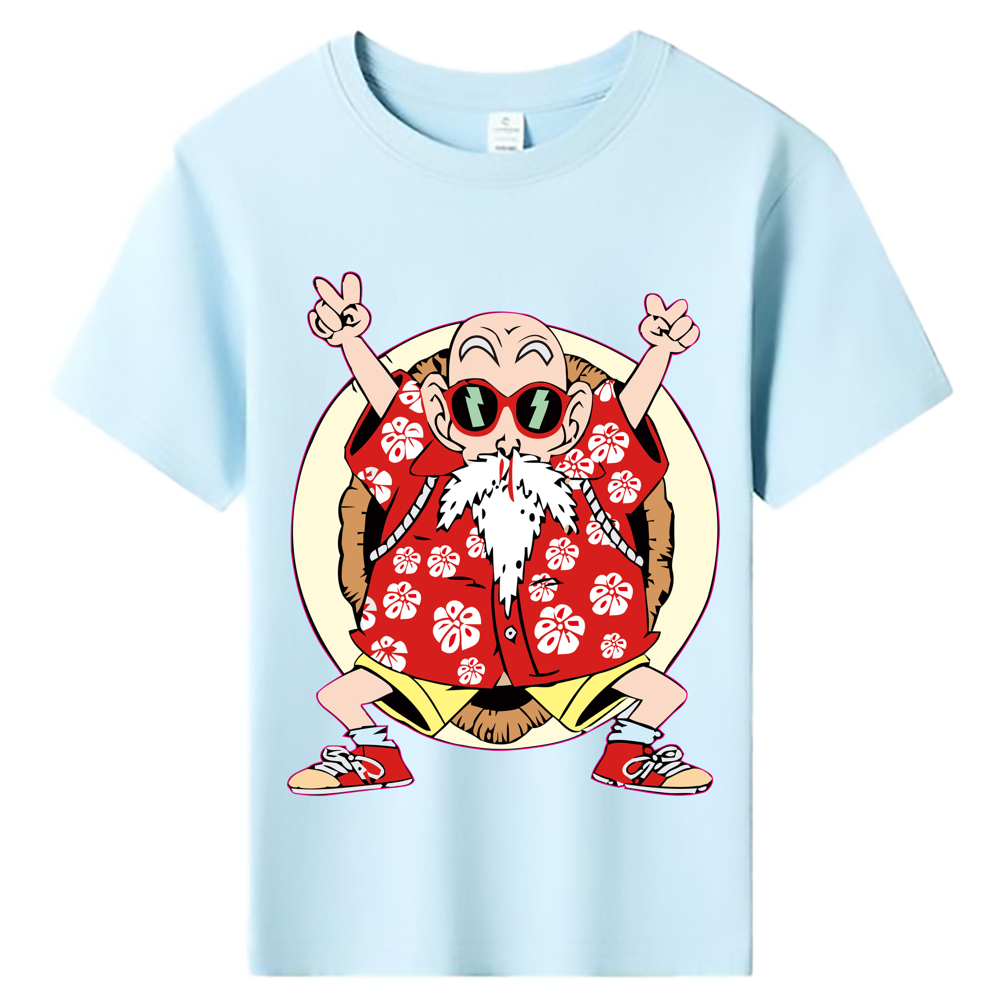 （画像用） ドラゴンボール 亀仙人（かめせんにん） DRAGON BALL Master Roshi Kame Sennin 綿100％キッズTシャツ（フロントプリント）